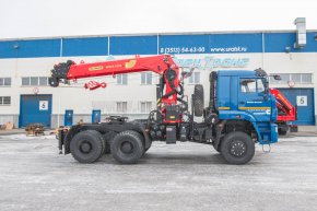 Седельный тягач с КМУ ИТ-200 (тросовый) УСТ 54531U Камаз 65225-53(RT) ДОПОГ