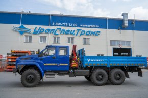 Автомобиль бортовой с КМУ ИМ-55 УСТ 5453 Урал NEXT 4320-72, сдвоенная кабина