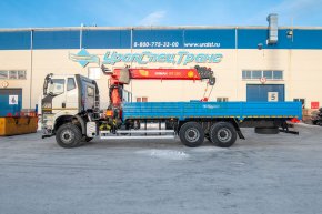  Автомобиль бортовой с КМУ ИТ-150 (тросовый) УСТ 5453 FAW 3250 (6х4)