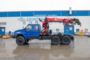 Седельный тягач с КМУ ИТ-200 (тросовый, люлька, бур) УСТ 5453 Урал NEXT 4320-6981-74, сдв. к.