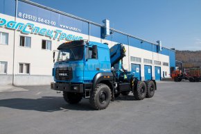  Седельный тягач с КМУ ИМ-150 УСТ 5453 Урал 44202-82Е5