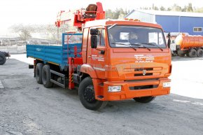 Бортовой с КМУ Kanglim KS1256 (тросовый) УСТ 5453 Камаз 65115 сп.м.