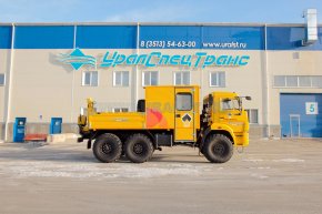 Автобус грузопассажирский на шасси Камаз 5350-42 с бортовой платформой и краном-манипулятором ИМ-20