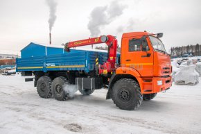 Бортовой автомобиль с КМУ ИТ-80 (тросовый) УСТ 5453 Камаз 43118